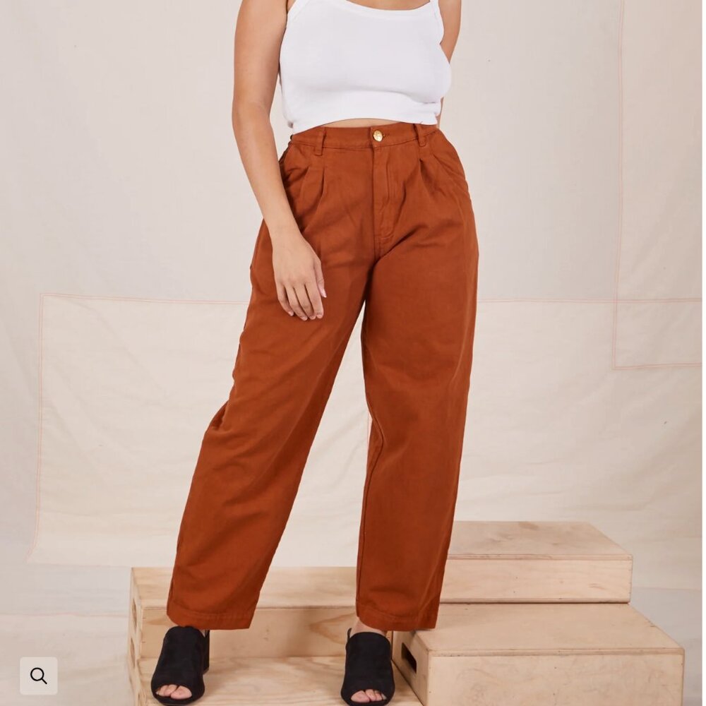 Big Bud Press Heavyweight Trousers Burnt Terracotta NWOT